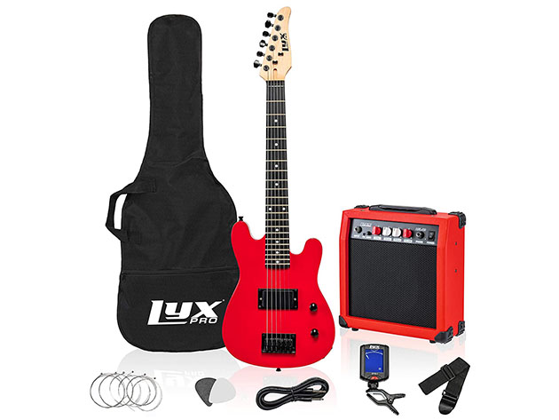 LyxPro 30" Electric Guitar with 20W Amp (Right-Handed/Red)
