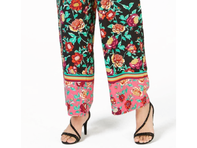Thalia Sodi Women's Wide-Leg Pants Printed  Rose Floral Size Small