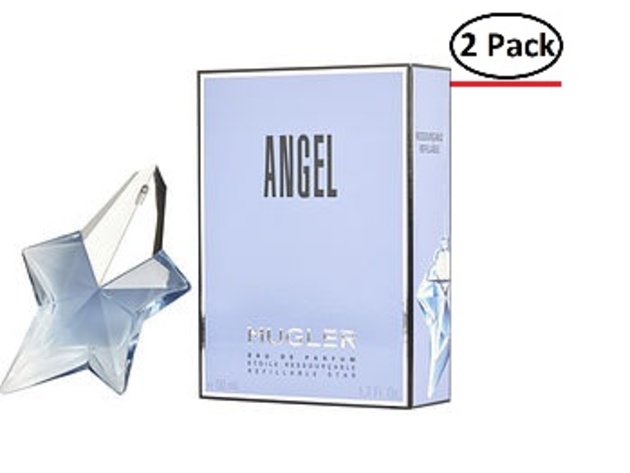 ANGEL by Thierry Mugler EAU DE PARFUM SPRAY REFILLABLE 1.7 OZ for WOMEN ---(Package Of 2)