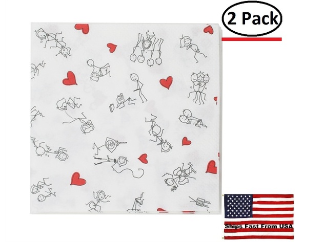 ( 2 Pack ) Stick Figure Style Napkins 8 Pack