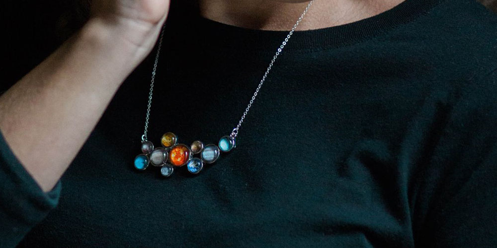 Solar System Statement Bib Necklace