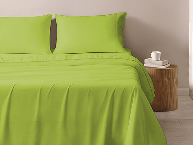 4-Piece Microfiber Sheet Set (Green/Full)