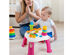 Costway 2 in 1 Learning Table Toddler Activity Center Sit to Stand Play BluePink - Pink (As Picture Shows)