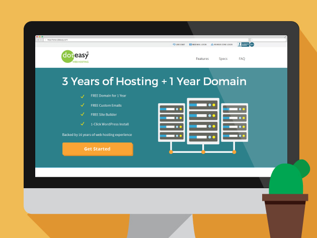 Doteasy Web Hosting: 3-Years Starter Hosting & 1 Year of Free Domain