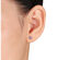1.0 Carat (ctw) Morganite Solitaire Stud Earrings in 14K White Gold