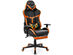 Goplus Massage Gaming Chair Reclining Racing Chair with Lumbar Support &Footrest - Orange and Black