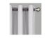 Eclipse Ambiance Chevron Draft Stopper Energy Saving 100% Blackout Grommet-Top 50 Inches x 95 Inches Single Curtain Panel, Grey