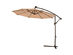 Costway 10' Hanging Solar LED Umbrella Patio Sun Shade Offset Market W/Base Beige