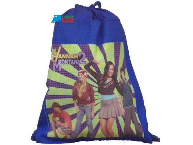 Drawstring Bag - Hannah Montana 2 - Blue - 13" X 11"