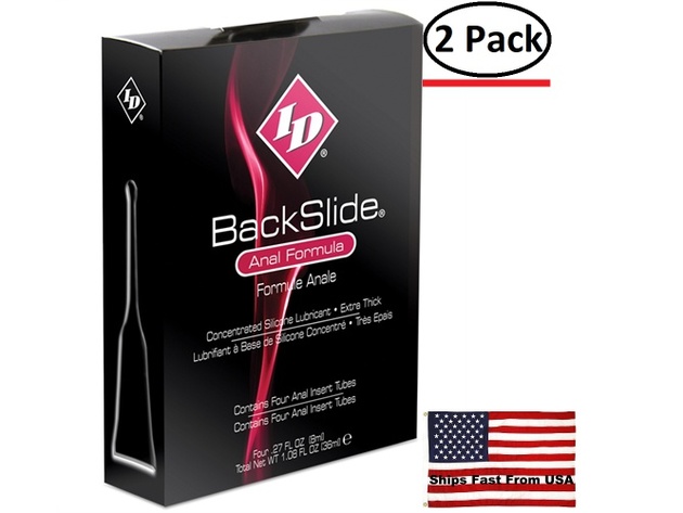 ( 2 Pack ) ID Backslide Silicone Lubricant 8ml Long Tube - 4pack