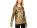INC International Concepts Women's Metallic Pointelle Sweater Gold Size Large