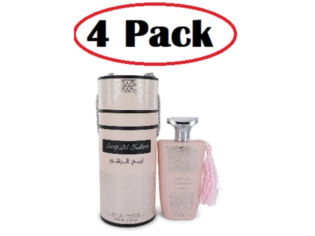 4 Pack of Areej Al Zahoor by Rihanah Eau De Parfum Spray 3.4 oz