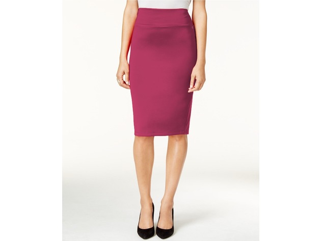 Thalia Sodi Women's Scuba Pencil Skirt Purple Size Small