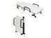 Costway Folding Bed Adjustable Guest Single Bed Twin Mattress Portable Wheels - White