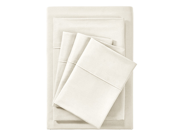 Bamboo 2000 Count 6-Piece Sheet Set with SnugGrip (Cream/King)