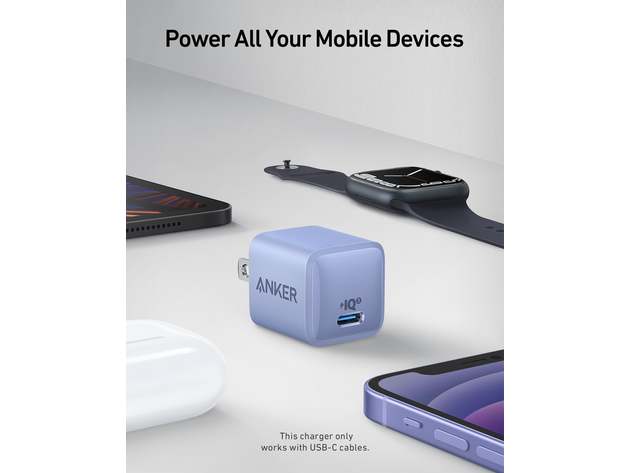Anker 511 USB-C Charger (Nano) Lavender Grey