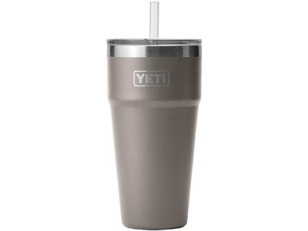 Yeti 21071500652 Rambler 26 oz. Stackable Cup with Straw Lid - Sharptail Taupe