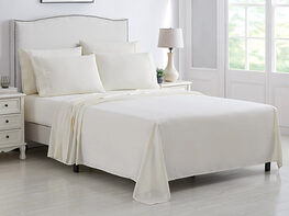 Kathy Ireland 6-Piece Brushed Microfiber Sheet Set (Ivory/Full)