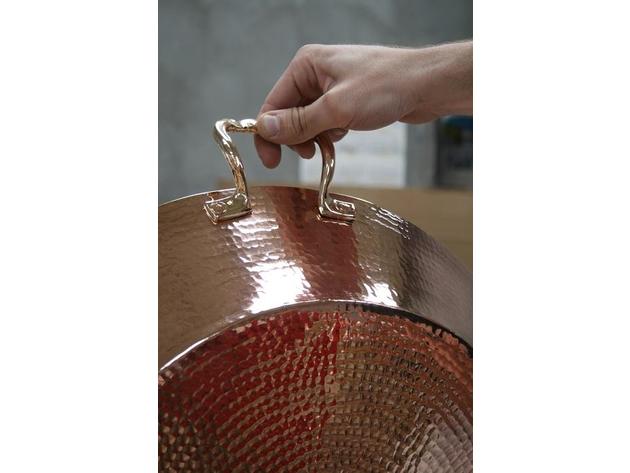 Large Copper Paella Pan, 19"