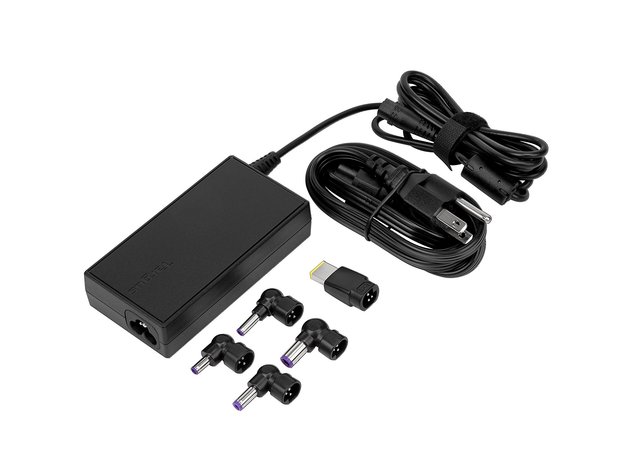 Targus 90w Ac Semi Slim Universal Laptop Charger With 6 Foot Cable And 5 Power Tips Compatible 1992