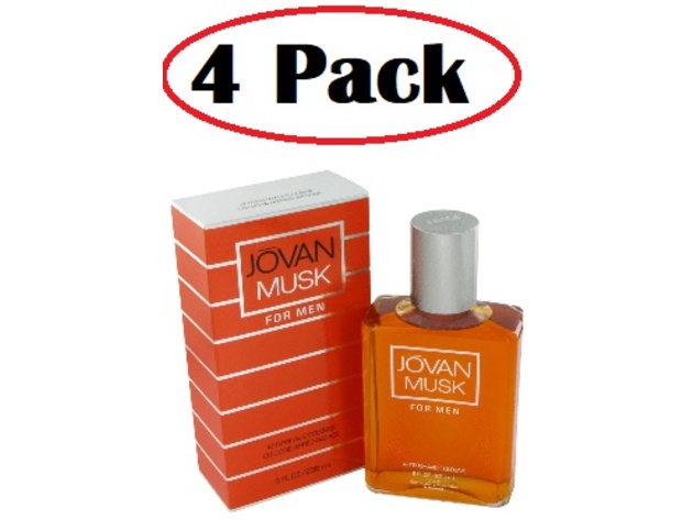 4 Pack of JOVAN MUSK by Jovan After Shave/Cologne 8 oz