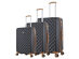 Luan Diamond 3-Piece Luggage Set (Black)