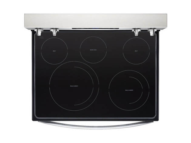 Whirlpool WFE550S0HZ 5.3 Cu. Ft. Stainless Freestanding Electric Range with Fan Convection Cooking