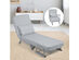 Costway Folding 5 Position Convertible Sleeper Bed Armchair Lounge w/ Pillow - Light Gray