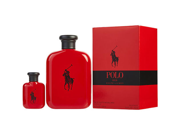 POLO RED by Ralph Lauren EDT SPRAY 4.2 OZ & EDT .5 OZ (TRAVEL OFFER) for MEN ---(Package Of 6)