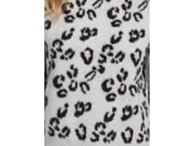 Planet Gold Women's Animal-Print Sweater Gray Size Extra Small