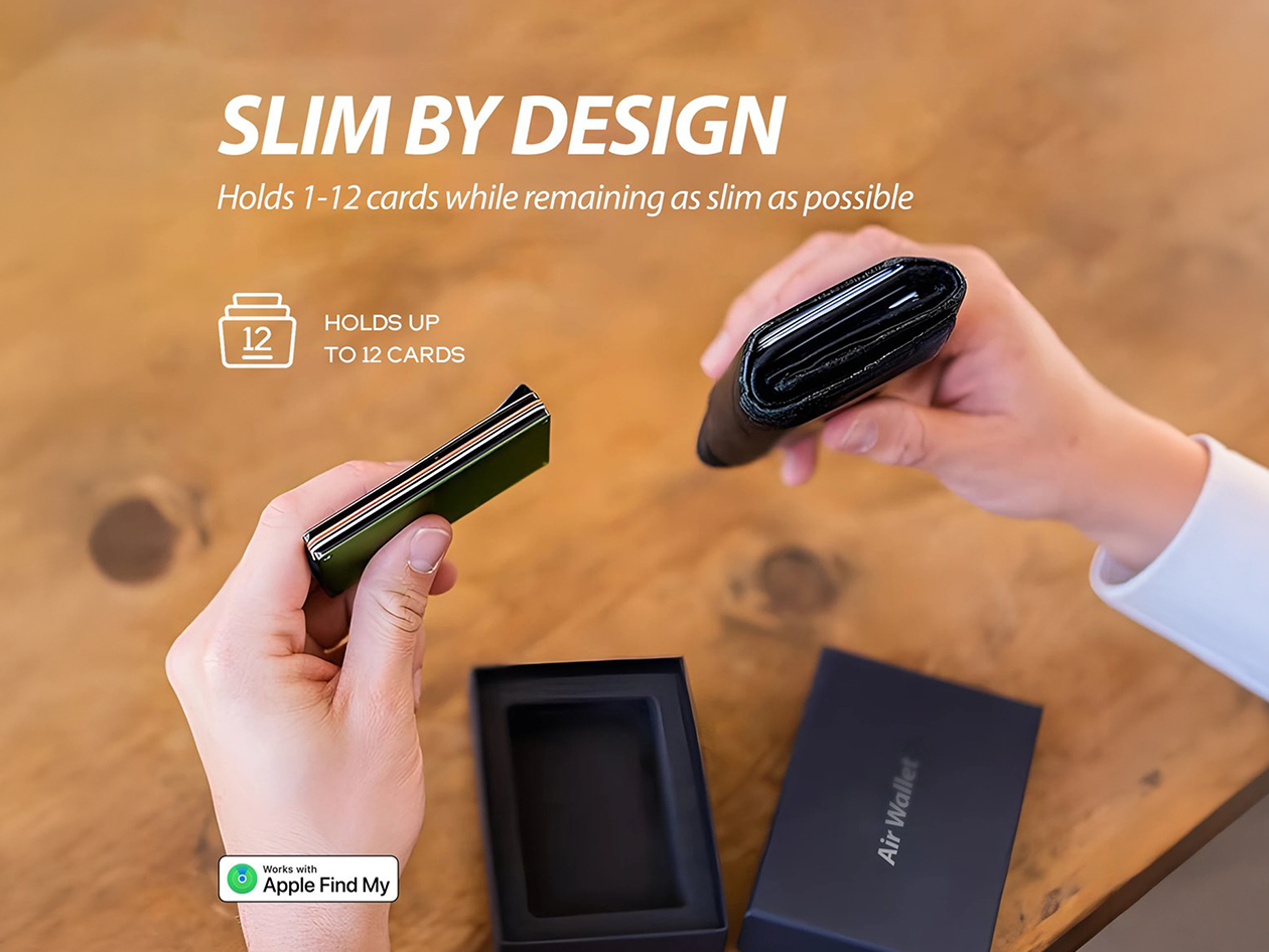 Smart Slim Wallet With GPS and RFID (Blue)