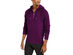 INC International Concepts Men's Pieced Quarter-Zip Hoodie Purple Size Large