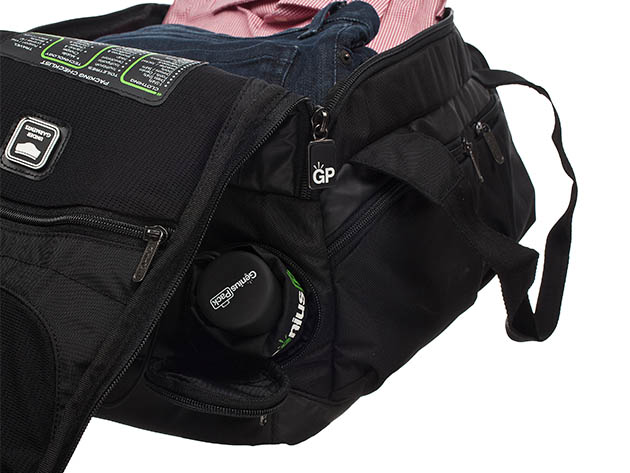 Carry On Duffel Bag with Integrated Suiter