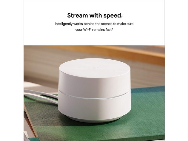 Google Wifi - AC1200 - Mesh WiFi System Wifi Router 4500 Sq Ft Coverage -3 pack (Refurbished)