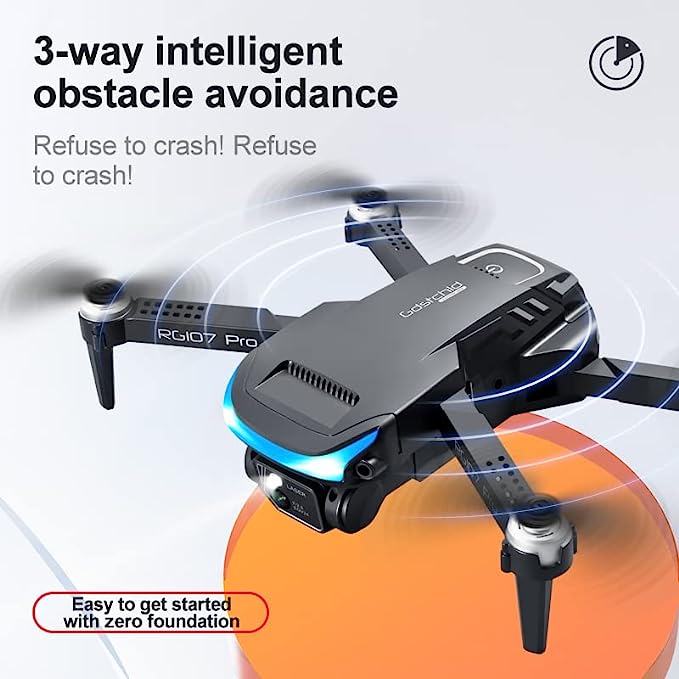 4K Dual-Camera Drone for Beginners with Intelligent Obstacle Avoidance (Orange)