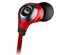 Monster N-Lite In-Ear Wired Earbud Headphones with Mic and In-Line Controls, High Performance Earbuds, Red (Refurbished)