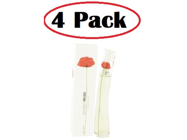 4 Pack of kenzo FLOWER by Kenzo Eau De Parfum Spray 1.7 oz