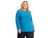 Karen Scott Women's Plus Sport Space-Dye Microfleece Top True Teal Size 3 Extra Large