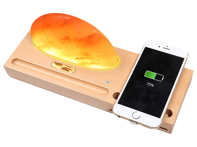 Lamp Depot Himalayan Salt Lamp Wireless Charger