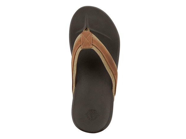 Dockers Mens Fletcher Casual Flip-Flop Sandal Shoe - 13 M Khaki/Tan