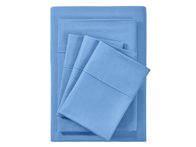 Bamboo 2000 Count 6-Piece Sheet Set with SnugGrip (Blue/King)