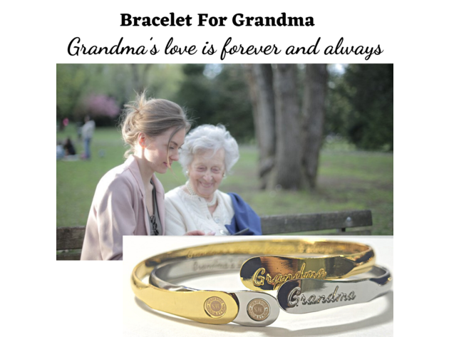 Grandma Bracelets, Engraved Bracelets Grandmas love is forever & always