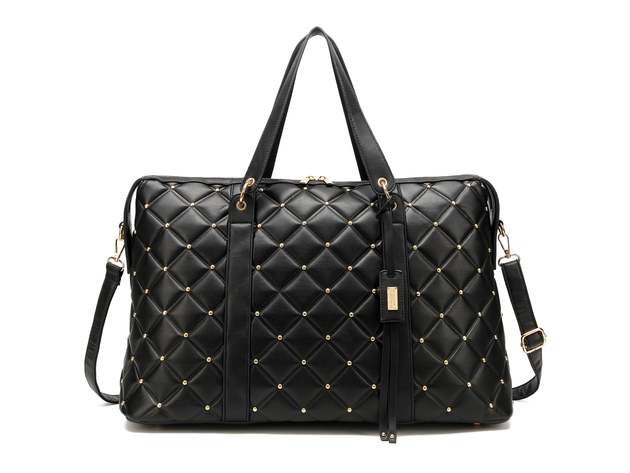 Quilted weekender duffle online bag