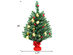 Costway 24'' Pre-Lit Tabletop Christmas Tree PVC Ornaments Lights - Green