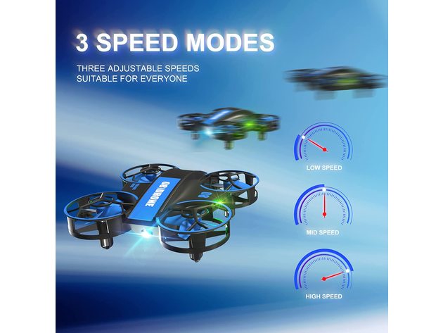 Small RC Quadcopter with 3 Batteries, Hold Height, 3D Flip, Auto Rotating, Headless Mode, 3 Speeds