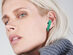 Rubberized Wireless Earbuds + Charging Case (Emerald)