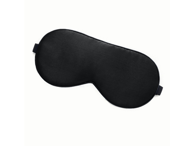 Natural Silk Sleep Mask Blackout Eye Mask Soft Night Blindfold Cover - Navy Blue