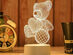 Creative 3D Visual LED Night Light for Kids (Teddy Bear)