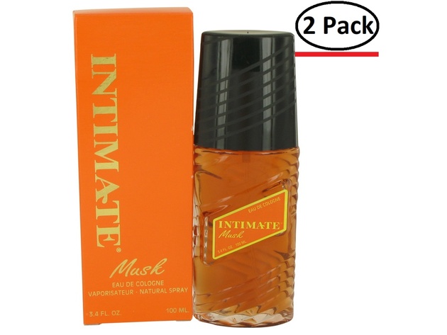 Intimate Musk by Jean Philippe Eau De Cologne Natural Spray 3.6 oz for Women (Package of 2)