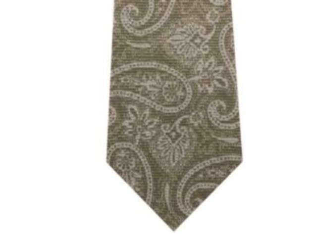 Michael Kors Men's Brown Paisley Silk Blend Neck Tie Brown Size Regular